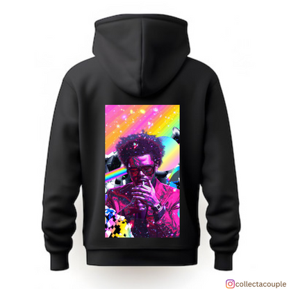 The Weeknd: Colour Splash Unisex Hoodie (front & back print)