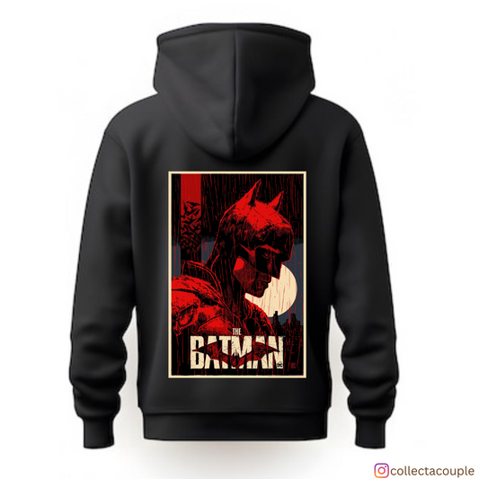 Batman: In the Rain Red Unisex Hoodie (front & back print)