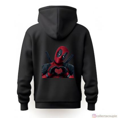 Deadpool: Heart Unisex Hoodie (front & back print)