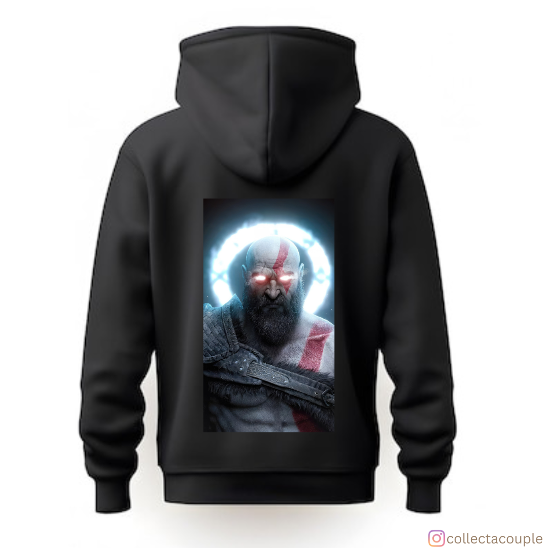 God of War: Kratos Lit Up Unisex Hoodie (front & back print)