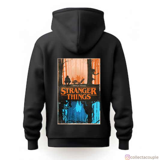 Stranger Things: Upside Down Illustrated Unisex Hoodie (front & back print)