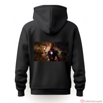 Marvel: I am Iron Man Unisex Hoodie (front & back print)