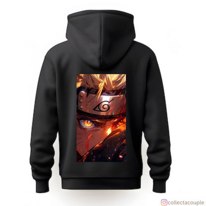 Naruto: Fiery Eyes Unisex Hoodie (front & back print)