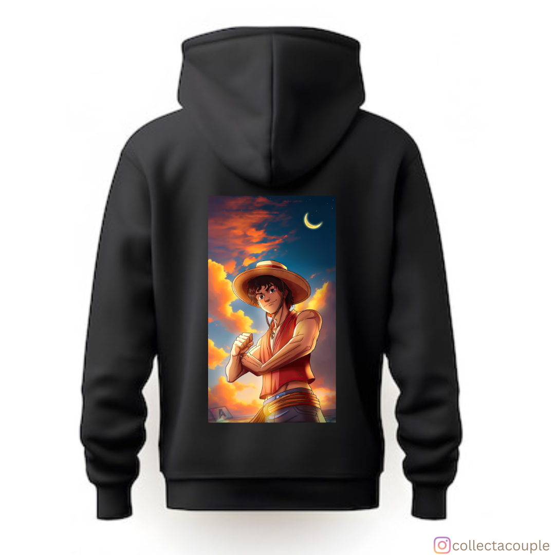 One Piece: Monkey D Luffy Pose Unisex Hoodie (front & back print)