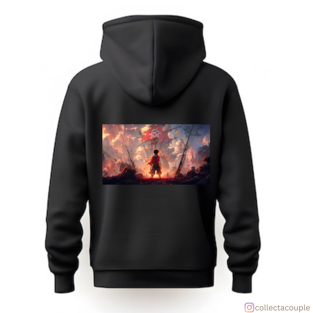 One Piece: Monkey D Luffy Scenic Unisex Hoodie (front & back print)