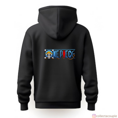 One Piece: Monkey D Luffy Cheerful Unisex Hoodie (front & back print)