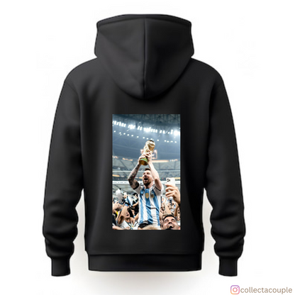 Lionel Messi: G.O.A.T Unisex Hoodie (front & back print)