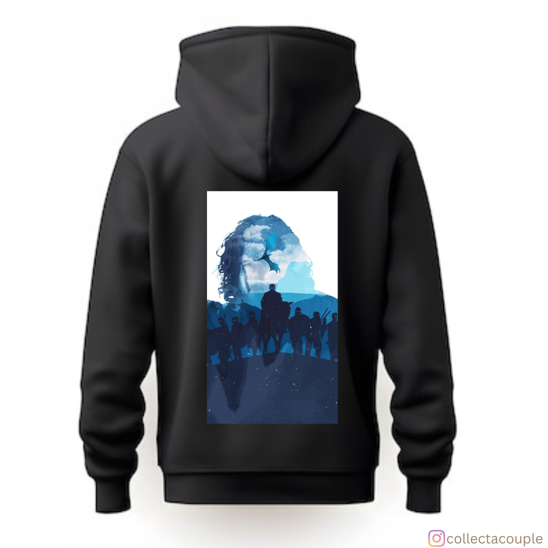 Game of Thrones: Jon Snow Silhouette Unisex Hoodie (front & back print)