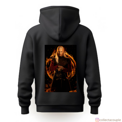 House of the Dragon: Daemon Targaryen Unisex Hoodie (front & back print)