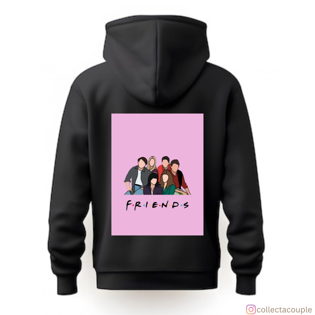 Friends: Cast Illustrated Unisex Hoodie (front & back print)