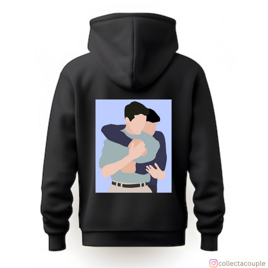 Friends: Chandler and Joey Illustrated Unisex Hoodie (front & back print)