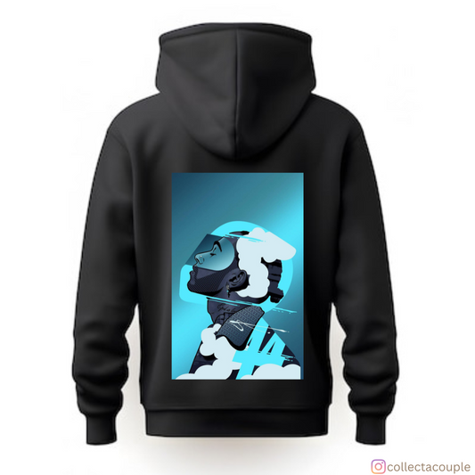 Lewis Hamilton: Blue Unisex Hoodie (front & back print)