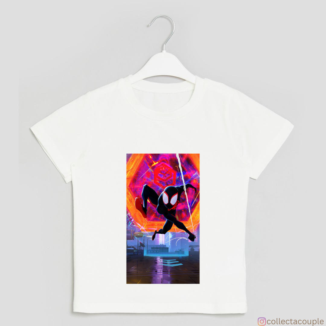 Spider-Man Across the SpiderVerse: Miles Morales Swinging Unisex T-shirt