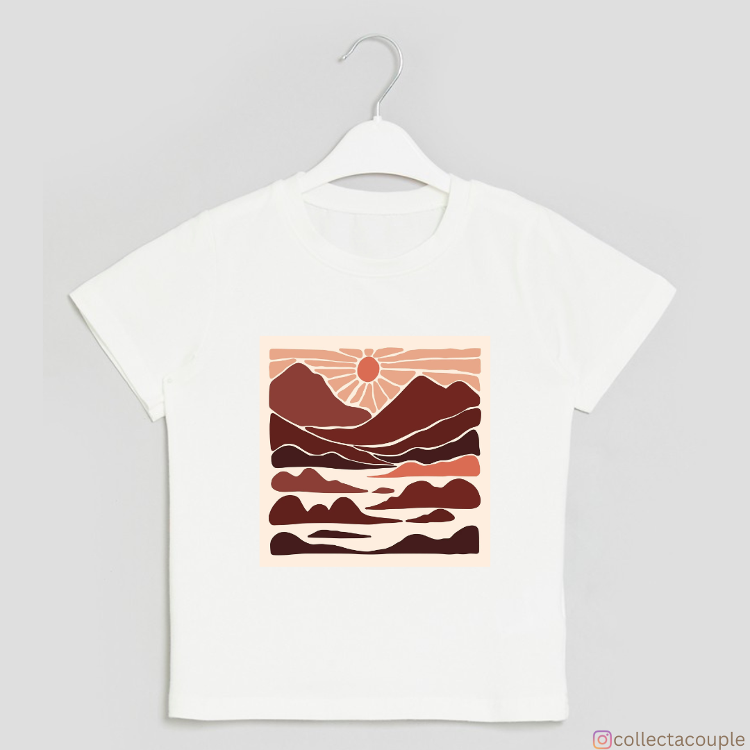 Sunset: Illustrated Graphic Unisex T-shirt