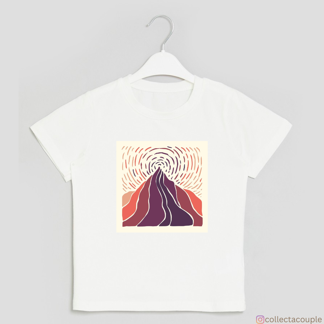 Mountains: Illustrated Graphic Unisex T-shirt