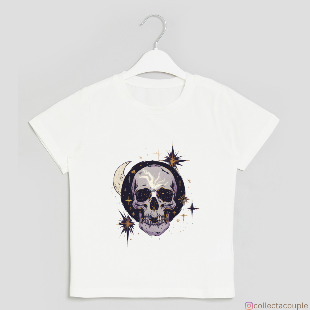 Celestial Skull: Graphic Unisex T-shirt