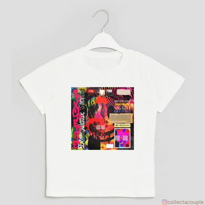 Colourful Skull: Collage Unisex T-shirt