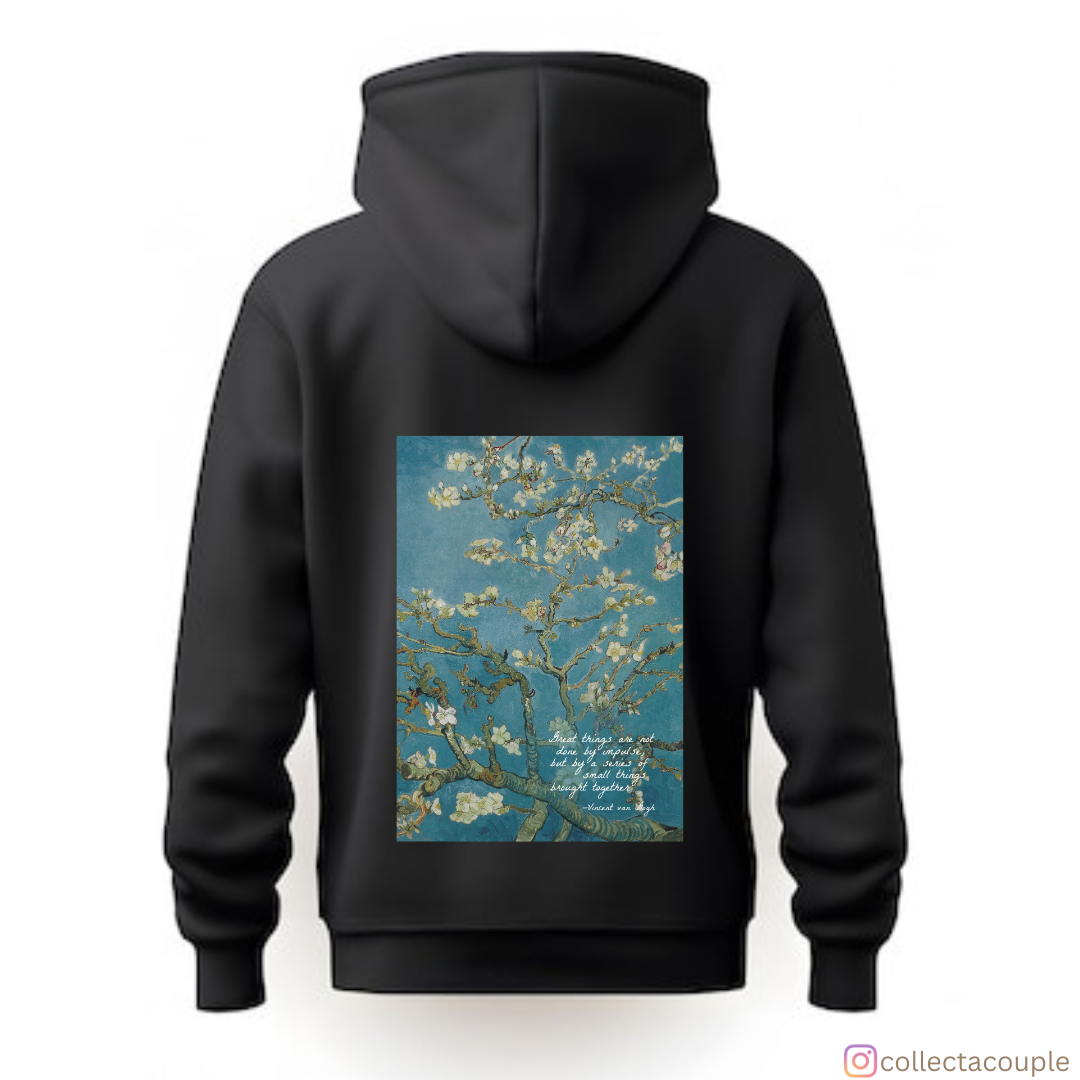 Van Gogh: Almond Blossom Unisex Hoodie (front & back print)