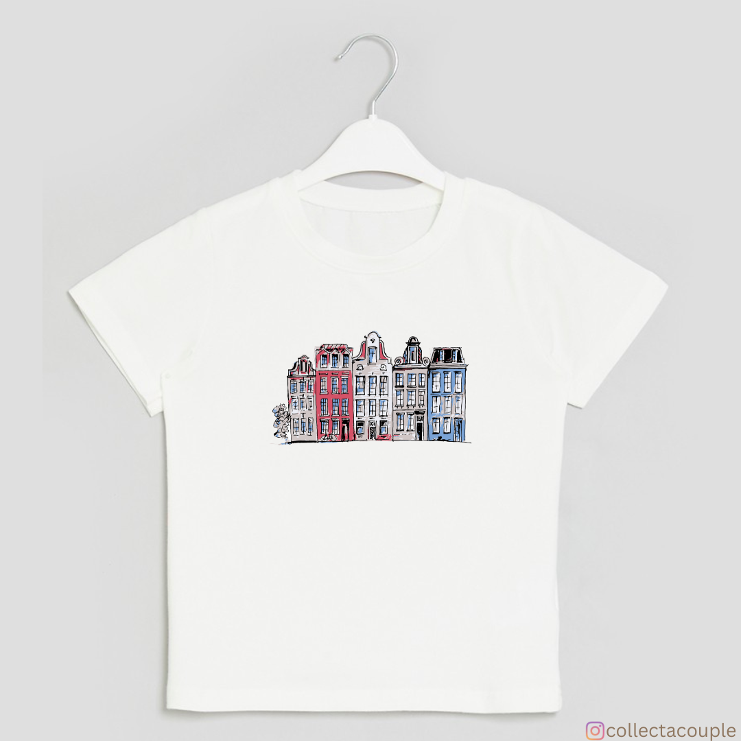 Amsterdam: Illustrated Houses Unisex T-shirt