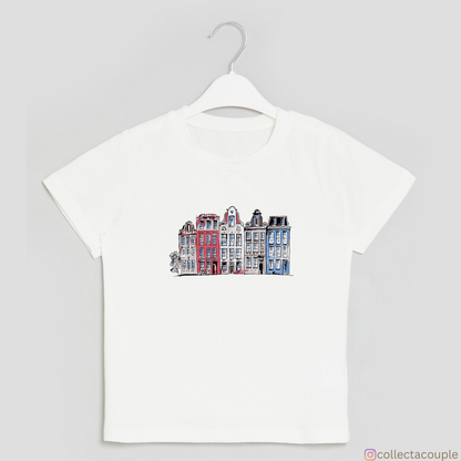 Amsterdam: Illustrated Houses Unisex T-shirt