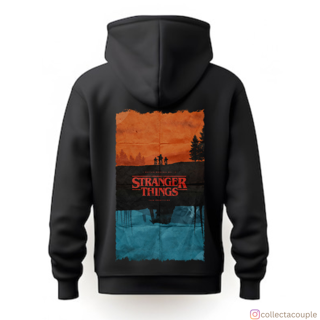 Stranger Things: Upside Down Illustrated 2 Unisex Hoodie (front & back print)