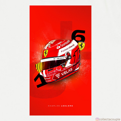 Charles Leclerc: 16 Helmet Unisex T-shirt