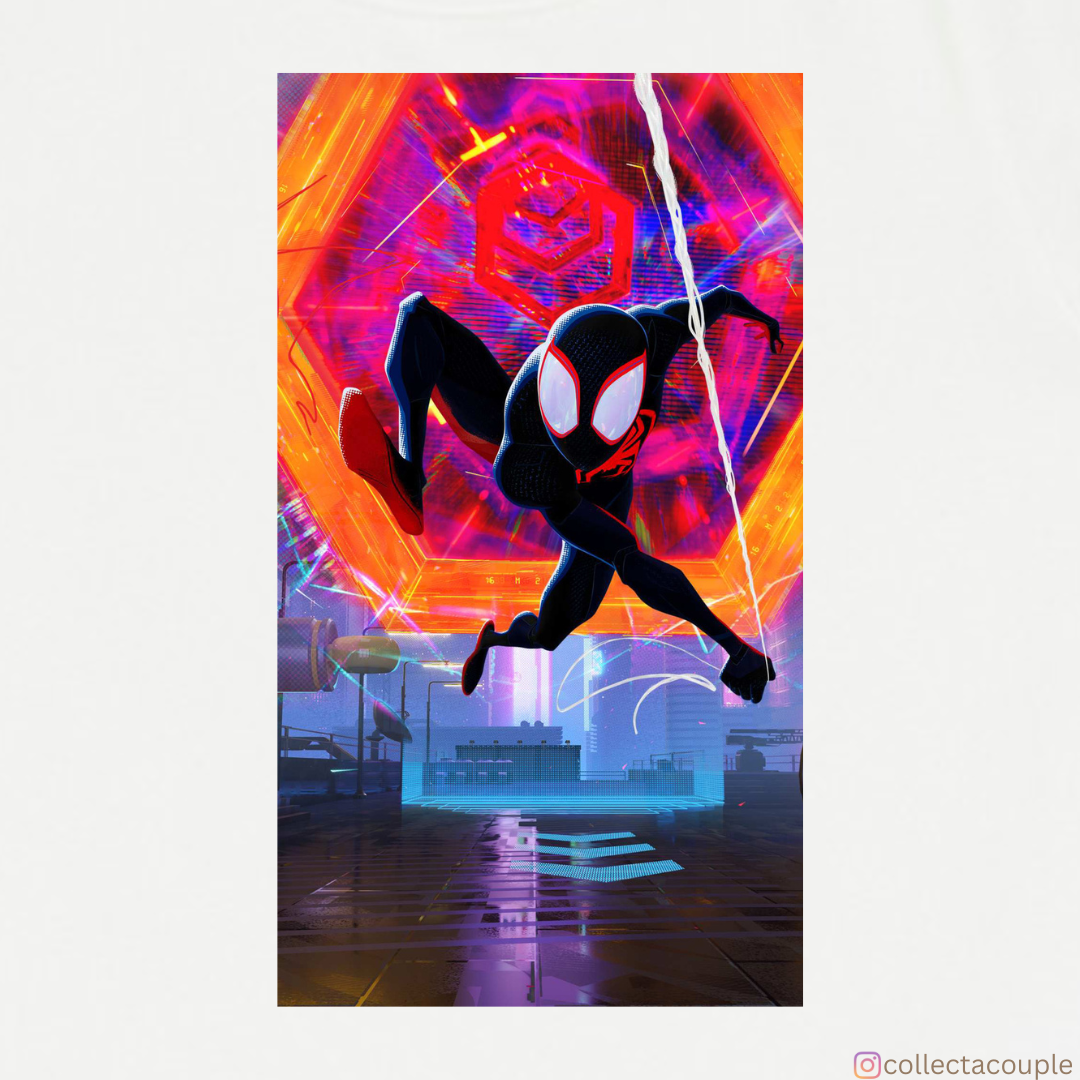 Spider-Man Across the SpiderVerse: Miles Morales Swinging Unisex T-shirt