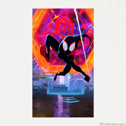 Spider-Man Across the SpiderVerse: Miles Morales Swinging Unisex T-shirt