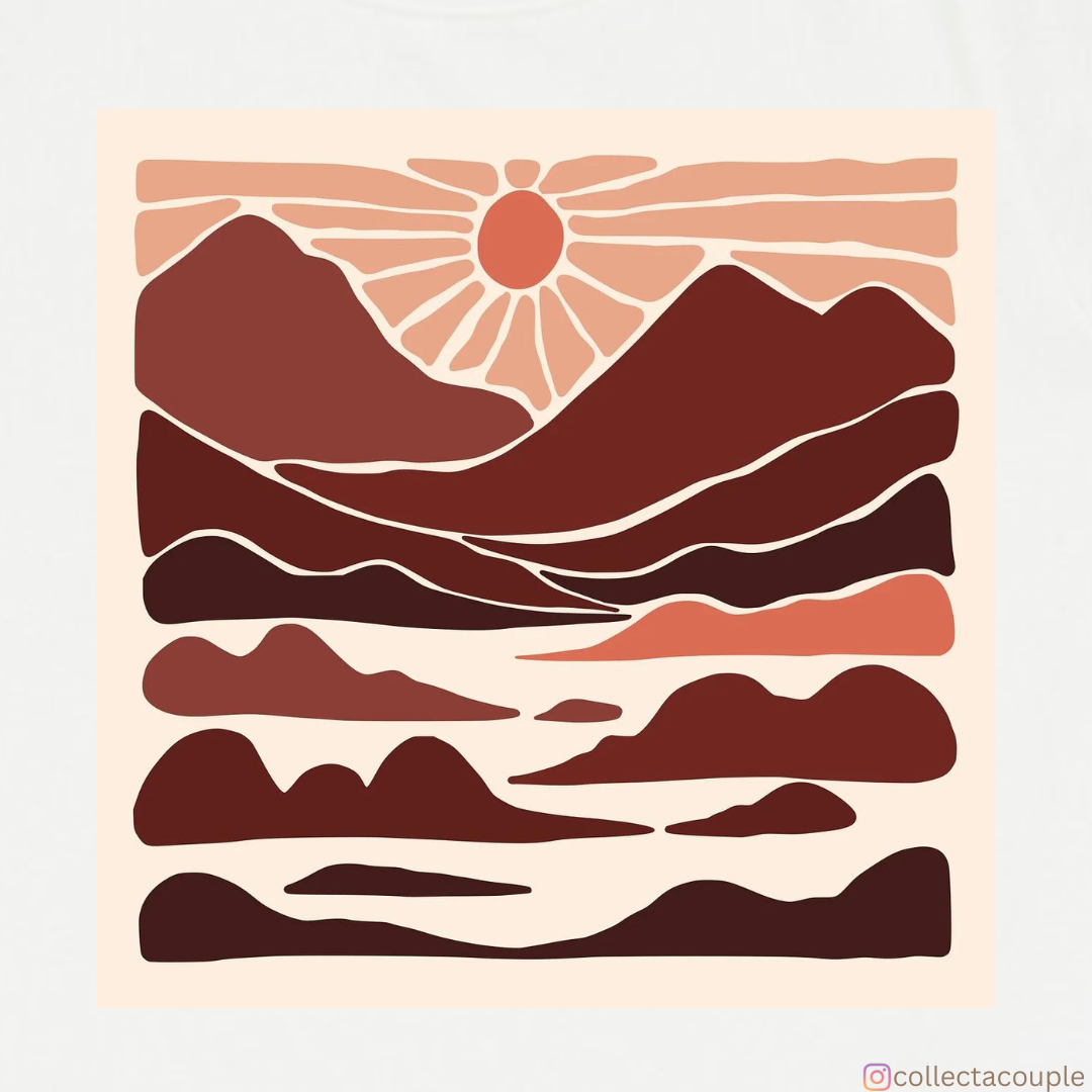 Sunset: Illustrated Graphic Unisex T-shirt