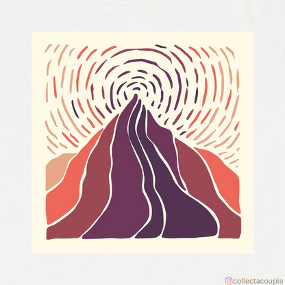 Mountains: Illustrated Graphic Unisex T-shirt