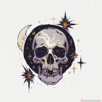 Celestial Skull: Graphic Unisex T-shirt