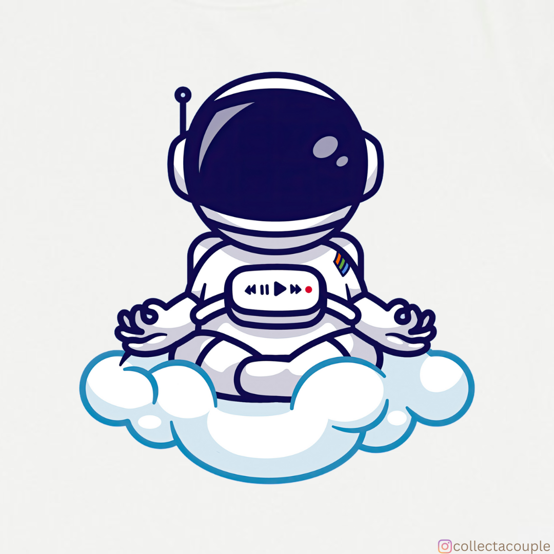 Astronaut: Meditating in clouds Unisex T-shirt