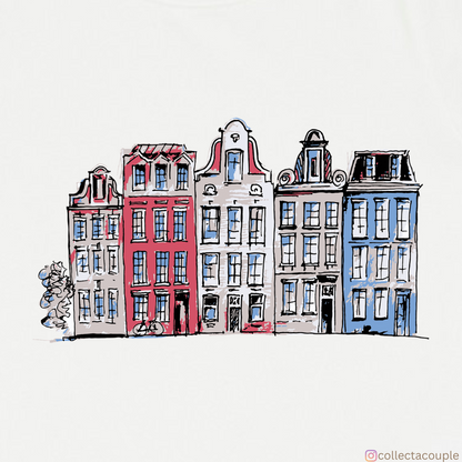 Amsterdam: Illustrated Houses Unisex T-shirt