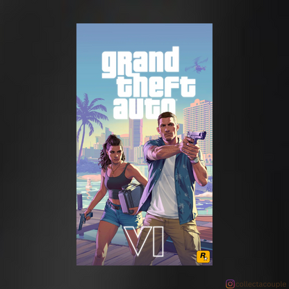 Grand Theft Auto: GTA VI In Action Unisex Hoodie (front & back print)
