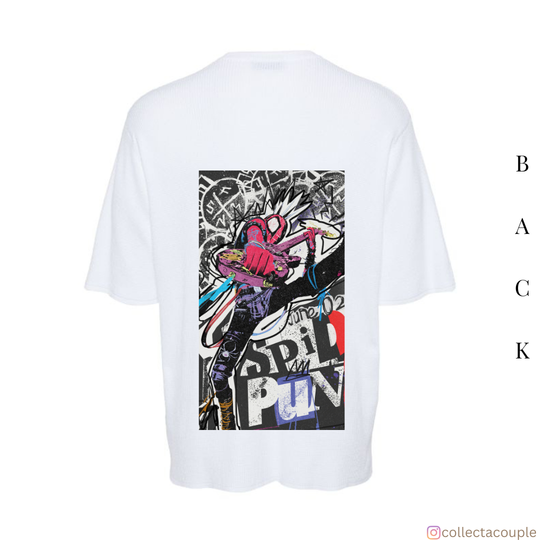 Spider Verse: Spider Punk 1 Oversized Unisex T-shirt (front and back print)