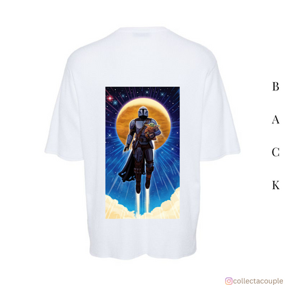 The Mandalorian: Mandalorian and Grogu Oversized Unisex T-shirt (front and back print)