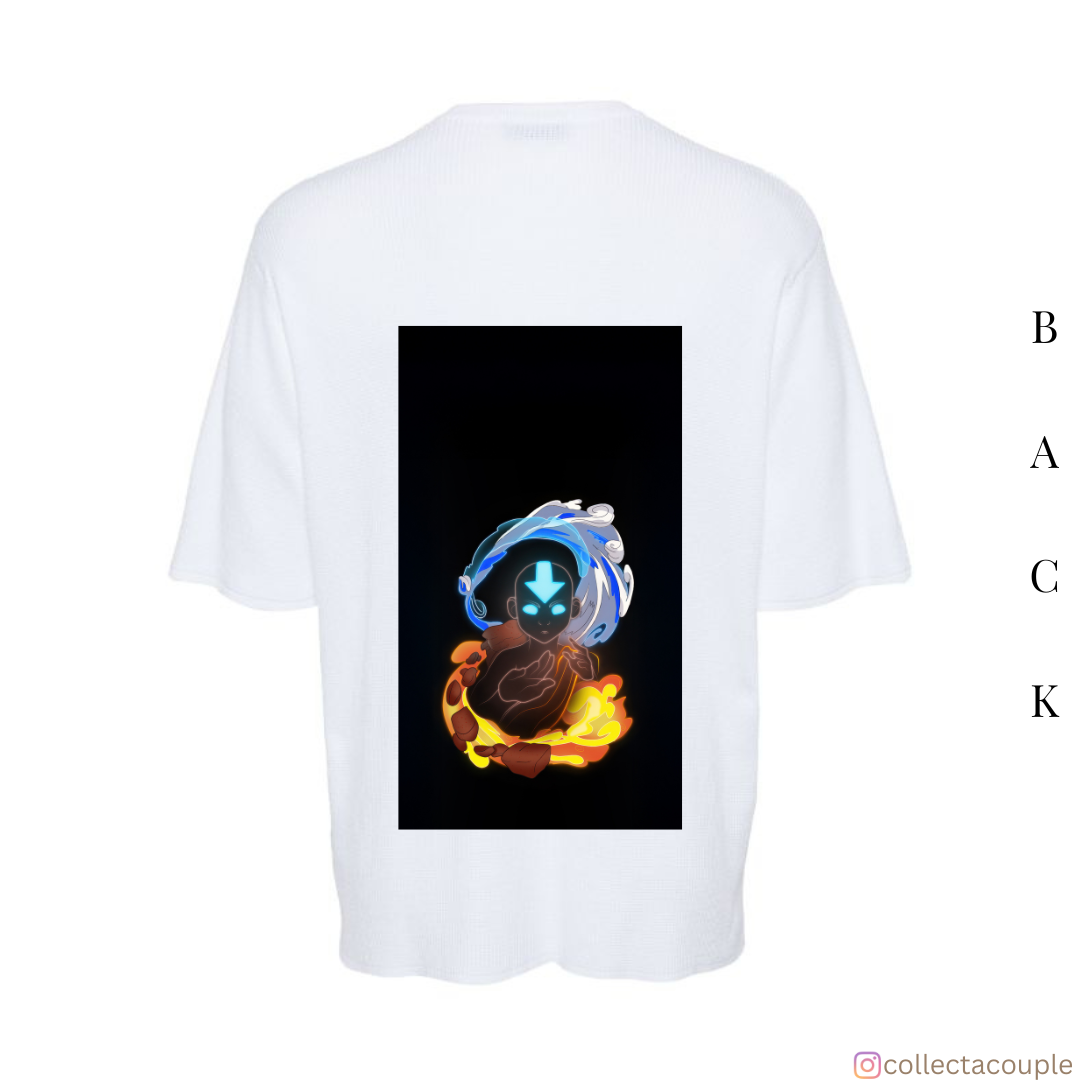 Avatar The Last Airbender: Aang Illustrated 2 Oversized Unisex T-shirt (front and back print)