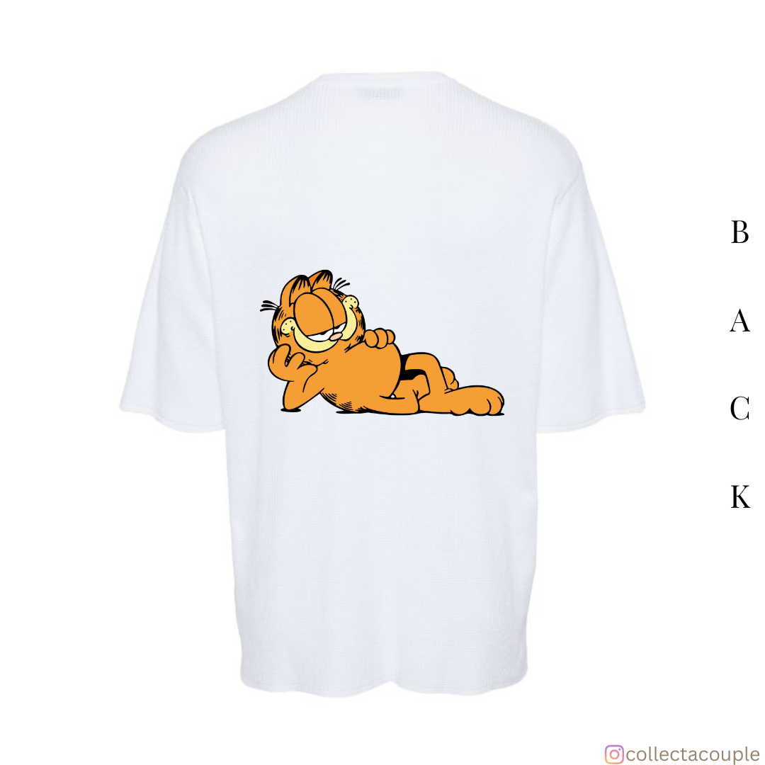 Garfield: Laying Pose Oversized Unisex T-shirt (front and back print)