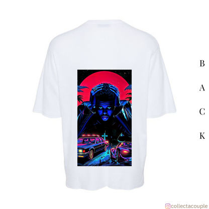 The Weeknd: Aesthetic Oversized Unisex T-shirt (front and back print)