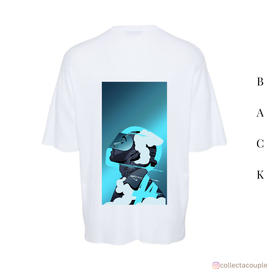 Lewis Hamilton: Illustrated Oversized Unisex T-shirt (front and back print)