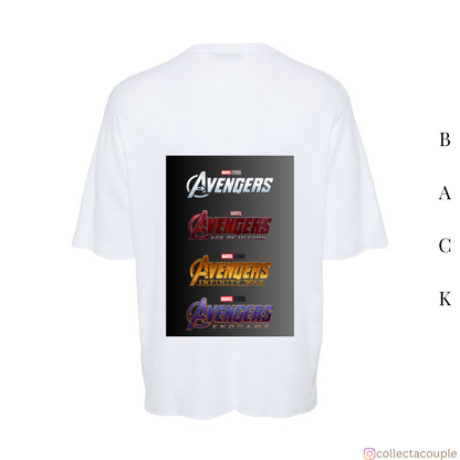 Avengers: Series Titles Oversized Unisex T-shirt (front and back print)