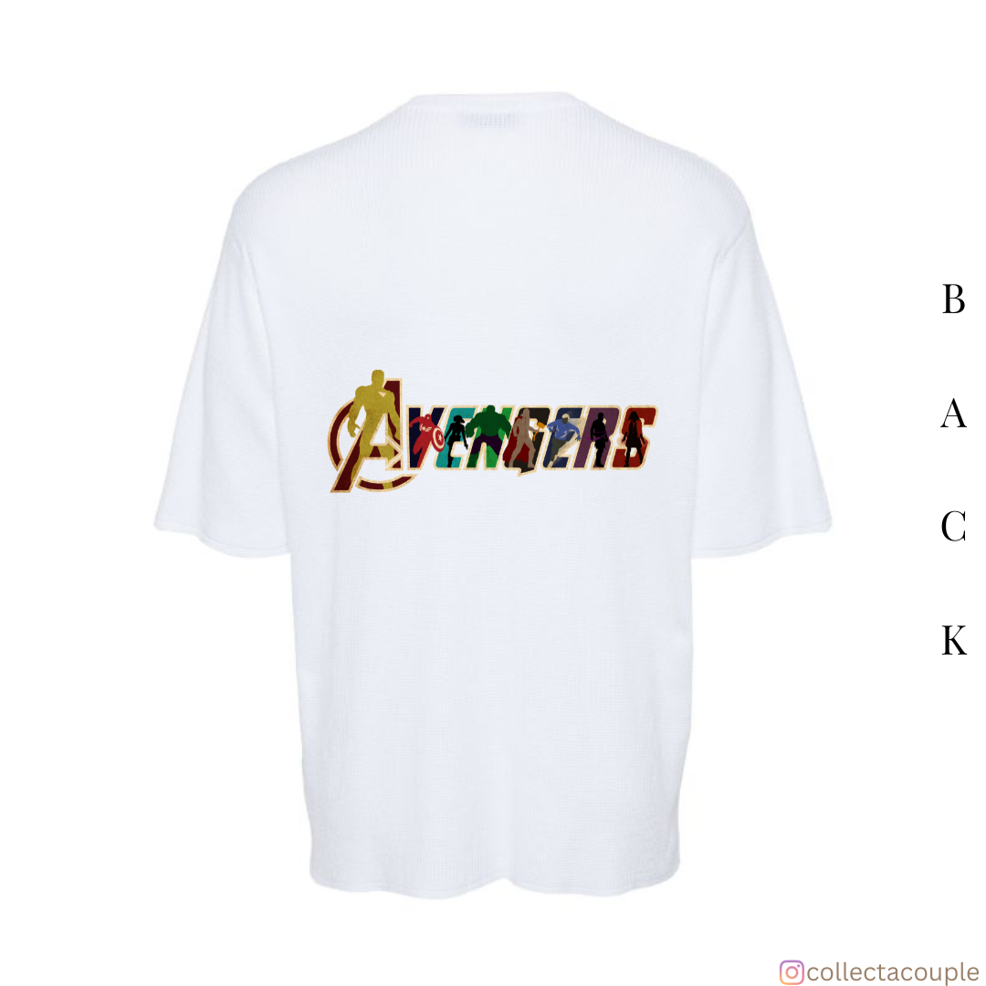 Avengers: Illustration Oversized Unisex T-shirt (front and back print)