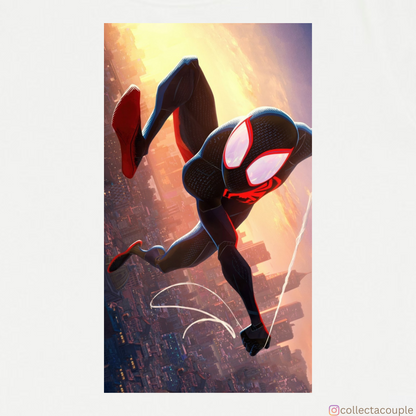 Spider Verse: Miles Morales Swing Oversized Unisex T-shirt (front and back print)