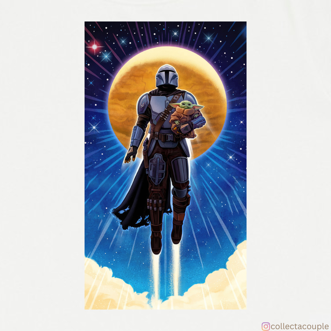 The Mandalorian: Mandalorian and Grogu Oversized Unisex T-shirt (front and back print)