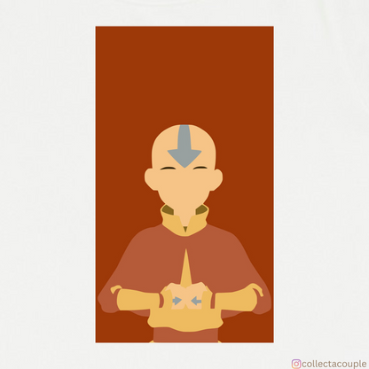 Avatar The Last Airbender: Aang Illustrated Oversized Unisex T-shirt (front and back print)