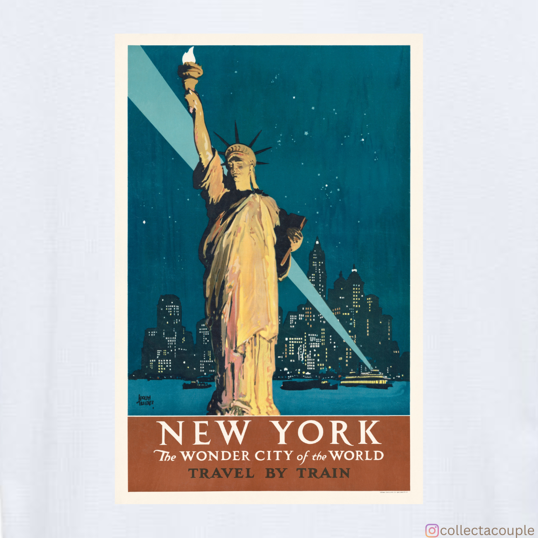 Travel Aesthetic: New York Oversized Unisex T-shirt (front and back print)