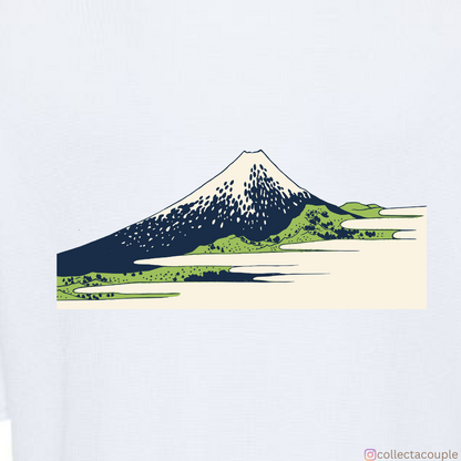 Travel Aesthetic: Mount Fuji Oversized Unisex T-shirt (front and back print)