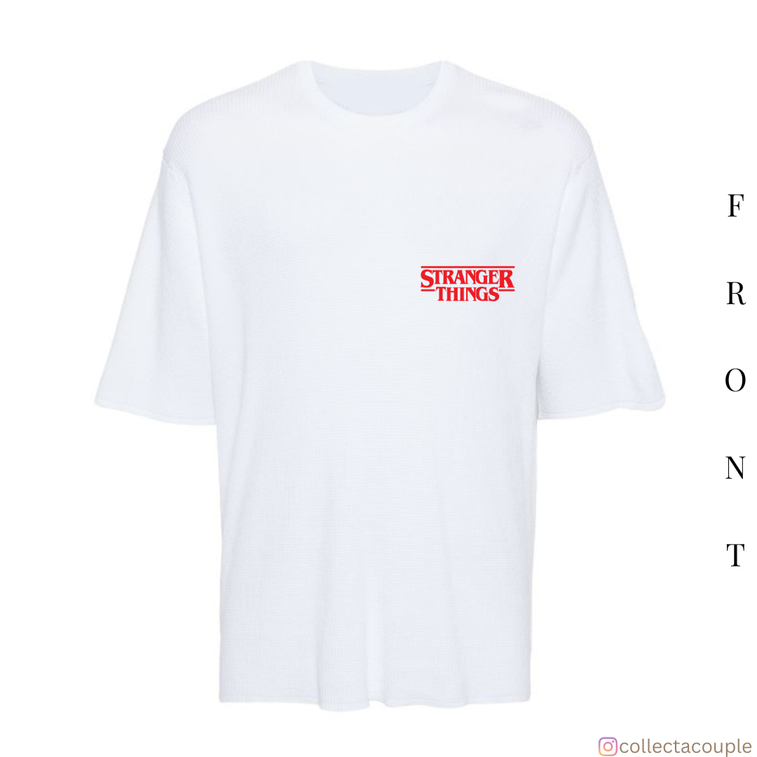Stranger Things: The Hawkins Post Oversized Unisex T-shirt (front Stranger Things: The Hawkins Post Oversized Unisex T-shirt (front