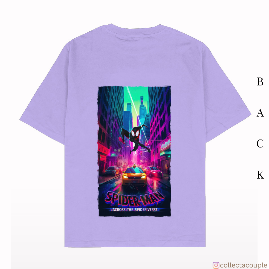 Spider Verse: Miles Morales Swing 2 Oversized Unisex T-shirt (front and back print)