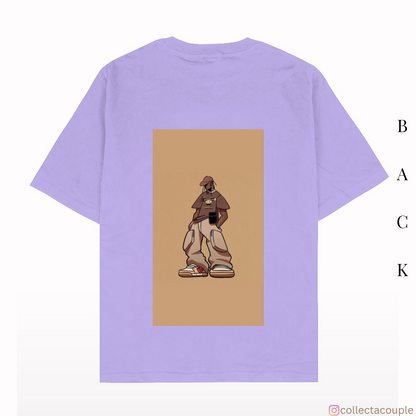 Travis Scott: Illustration Pose Oversized Unisex T-shirt (front and back print)